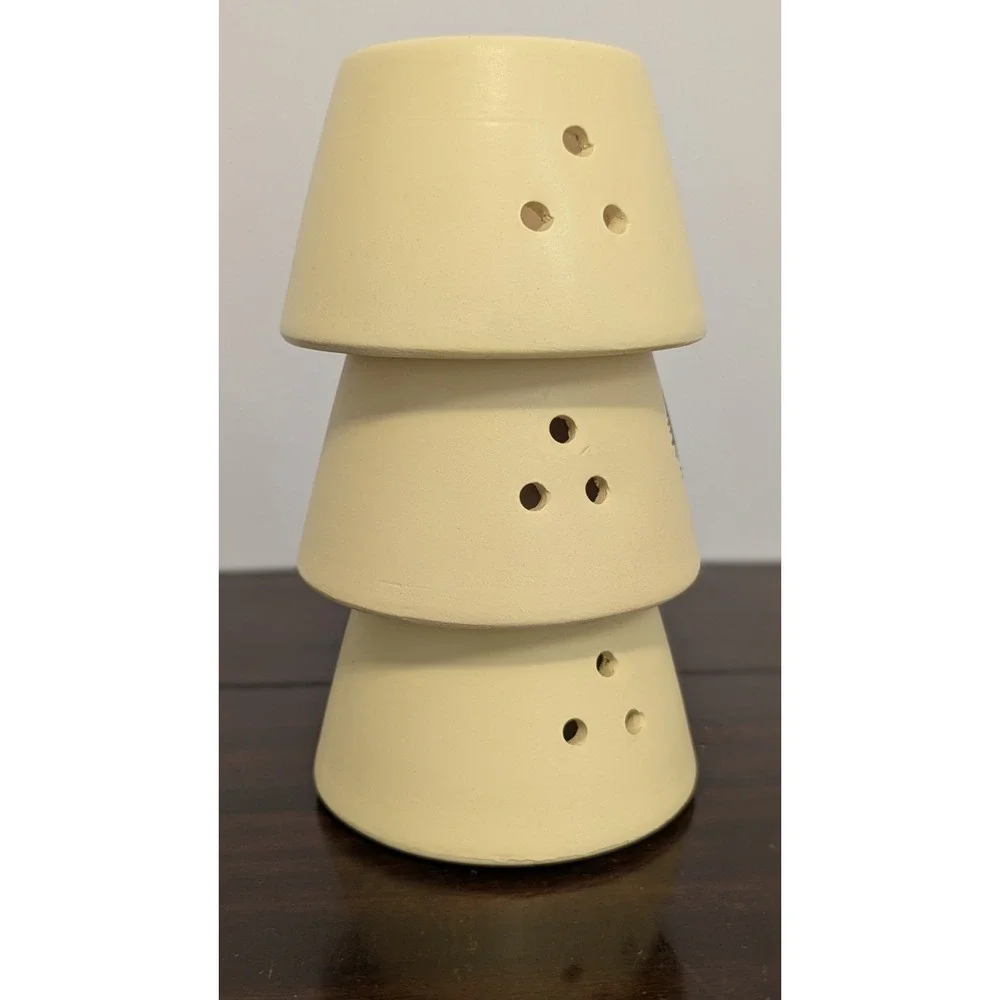 Set of 3 Rooster Ceramic Candle Shades Farmhouse Country Votive Tealight Covers